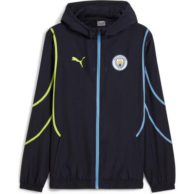 Puma Herren, Trainingsjacken, MCFC Prematch Woven Jacket (XS), Blau, XS Puma Herren, Trainingsjacken, MCFC Prematch Woven Jacket (XS), Blau, XS