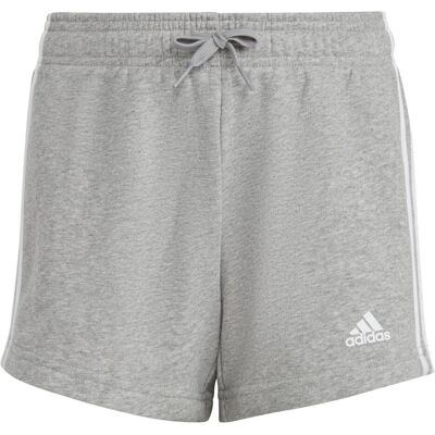 Adidas Mädchen, Sporthose, Girl's Essentials 3-Stripes Shorts (170), Silber, Grau Adidas Mädchen, Sporthose, Girl's Essentials 3-Stripes Shorts (170), Silber, Grau