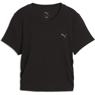 Puma Damen, Sportshirt, W Cloudspun Rib Tee (L), Schwarz, L Puma Damen, Sportshirt, W Cloudspun Rib Tee (L), Schwarz, L