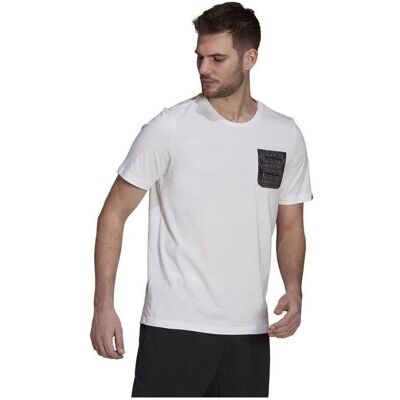 Adidas Herren, Sportshirt, TX Pocket Tee (L), Weiss, L Adidas Herren, Sportshirt, TX Pocket Tee (L), Weiss, L