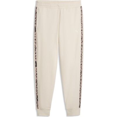 Puma Damen, Sporthose, ESS GRAPHIC Animal Comfort Pants TR cl (XL), Beige, Weiss Puma Damen, Sporthose, ESS GRAPHIC Animal Comfort Pants TR cl (XL), Beige, Weiss