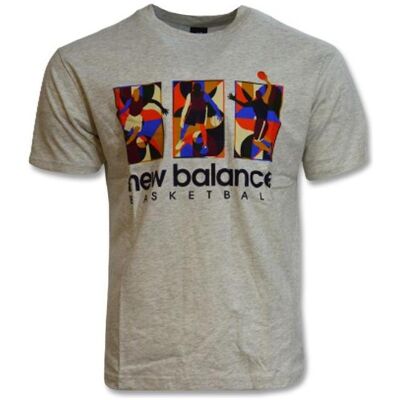 New Balance, Herren, Sportshirt, Hoops Classics T-shirt - MT23587 SAH (XL), Grau, XL New Balance, Herren, Sportshirt, Hoops Classics T-shirt - MT23587 SAH (XL), Grau, XL
