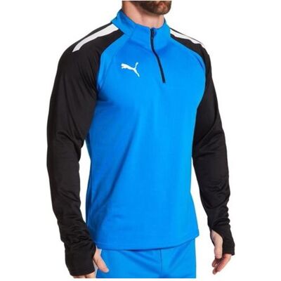 Puma Laufjacke, Giacca a Quarto di Zip TmLiga25 (M), Blau, Schwarz, M Puma Laufjacke, Giacca a Quarto di Zip TmLiga25 (M), Blau, Schwarz, M