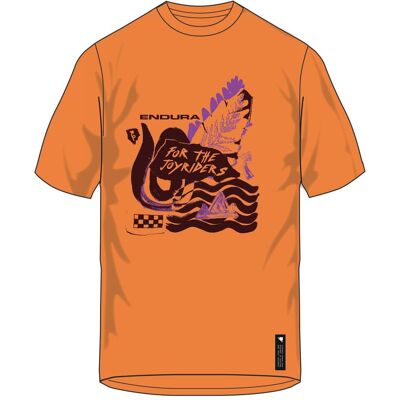 Endura, Unisex, Velotrikot, Singletrack Print Kids Shirt (S), Orange, S Endura, Unisex, Velotrikot, Singletrack Print Kids Shirt (S), Orange, S
