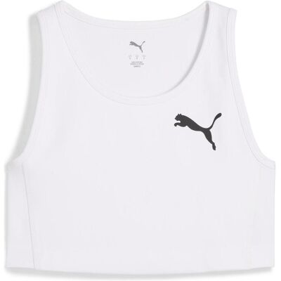 Puma Damen, Sportshirt, W Cross The Line Crop Top 3.0 (M), Weiss, M Puma Damen, Sportshirt, W Cross The Line Crop Top 3.0 (M), Weiss, M