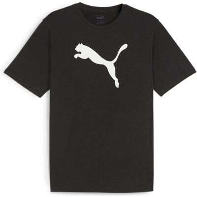 Puma Herren, Sportshirt, teamRISE Logo Jersey Cotton (S), Schwarz, S Puma Herren, Sportshirt, teamRISE Logo Jersey Cotton (S), Schwarz, S