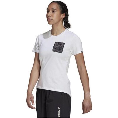 Adidas Damen, Sportshirt, TX Pocket Tee (M), Weiss, M Adidas Damen, Sportshirt, TX Pocket Tee (M), Weiss, M