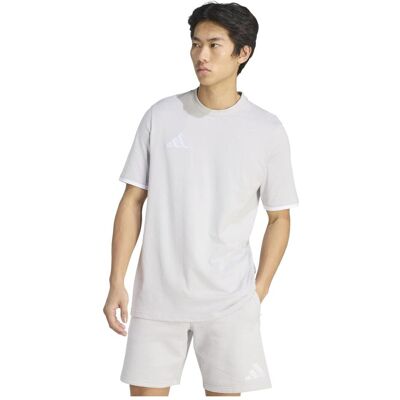 Adidas Herren, Sportshirt, graues Herren-Entrada-T-Shirt (M), Silber, Weiss, Grau, M Adidas Herren, Sportshirt, graues Herren-Entrada-T-Shirt (M), Silber, Weiss, Grau, M