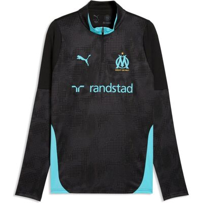 Puma Herren, Sportshirt, OM Training 1/4 Zip Top (L), Schwarz, Blau, L Puma Herren, Sportshirt, OM Training 1/4 Zip Top (L), Schwarz, Blau, L