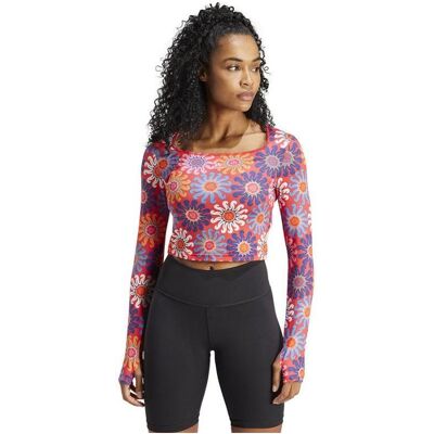 Adidas Damen, Sportshirt, Farm Crop Langarm-T-Shirt (XS), Mehrfarbig, XS Adidas Damen, Sportshirt, Farm Crop Langarm-T-Shirt (XS), Mehrfarbig, XS
