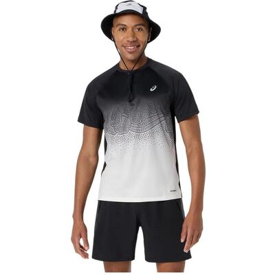ASICS Performance, Herren, Sportshirt, Road Fade T-Shirt (XL), Mehrfarbig, Weiss, Schwarz, XL ASICS Performance, Herren, Sportshirt, Road Fade T-Shirt (XL), Mehrfarbig, Weiss, Schwarz, XL