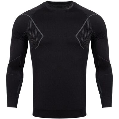 Alpinus, Herren, Funktionsshirt, Thermoaktives Herren-Sweatshirt Active Base Layer schwarz-grau GT43189 S (S), Schwarz, Grau, S Alpinus, Herren, Funktionsshirt, Thermoaktives Herren-Sweatshirt Active Base Layer schwarz-grau GT43189 S (S), Schwarz, Grau, S
