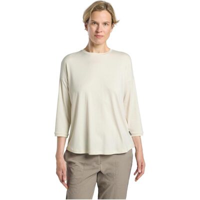 Jack Wolfskin, Damen, Sportshirt, Travel 3 4 T W (XL), Weiss, XL Jack Wolfskin, Damen, Sportshirt, Travel 3 4 T W (XL), Weiss, XL