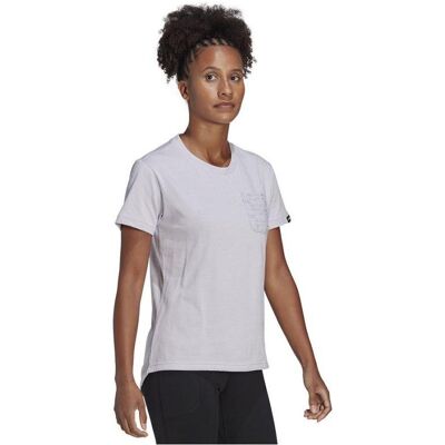 Adidas Damen, Sportshirt, TX Pocket Tee HT7247 (S), Grau, Silber, S Adidas Damen, Sportshirt, TX Pocket Tee HT7247 (S), Grau, Silber, S