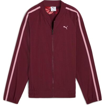Puma Damen, Trainingsjacken, W Floral Ribbon Woven Full Zip (XL), Rot, XL Puma Damen, Trainingsjacken, W Floral Ribbon Woven Full Zip (XL), Rot, XL