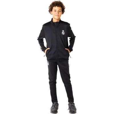 Real, Jungen, Trainingsjacken, Trainingsanzug aus Polyester (152), Schwarz, 152 Real, Jungen, Trainingsjacken, Trainingsanzug aus Polyester (152), Schwarz, 152