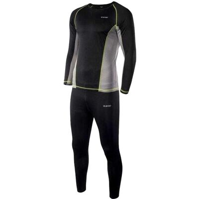 Hi-Tec, Herren, Funktionsunterhose, Kamo Set Thermounterwäsche (L), Grau, Schwarz, L Hi-Tec, Herren, Funktionsunterhose, Kamo Set Thermounterwäsche (L), Grau, Schwarz, L