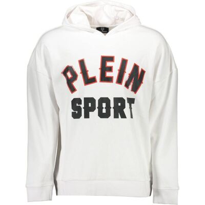 Plein Sport, Herren, Sportshirt, Bianco Cotton Men Sweatshirt (M), Weiss, M Plein Sport, Herren, Sportshirt, Bianco Cotton Men Sweatshirt (M), Weiss, M
