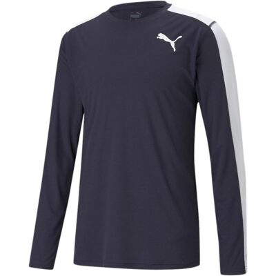 Puma Herren, Sportshirt, Cross the Line LS-519590 (L), Blau, L Puma Herren, Sportshirt, Cross the Line LS-519590 (L), Blau, L