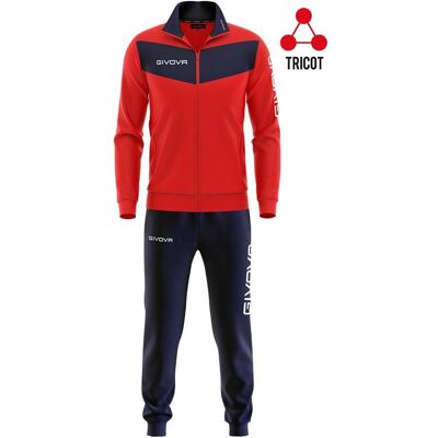 Givova, Herren, Trainingsjacken, Tuta Visa Trainingsanzug (XL), Mehrfarbig, Blau, Rot, XL Givova, Herren, Trainingsjacken, Tuta Visa Trainingsanzug (XL), Mehrfarbig, Blau, Rot, XL