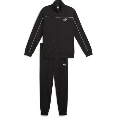 Puma Herren, Trainingsjacken, Poly Piping Suit (L), Schwarz, L Puma Herren, Trainingsjacken, Poly Piping Suit (L), Schwarz, L