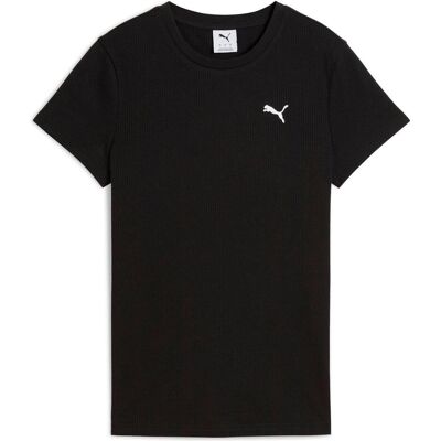 Puma Damen, Sportshirt, ESS ELEVATED Rib Tee (XS), Schwarz, XS Puma Damen, Sportshirt, ESS ELEVATED Rib Tee (XS), Schwarz, XS