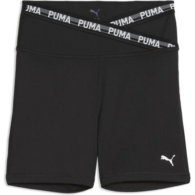 Puma Damen, Tights, W Strong Cross Front Short Tight - HW 5" (XS), Schwarz Puma Damen, Tights, W Strong Cross Front Short Tight - HW 5" (XS), Schwarz