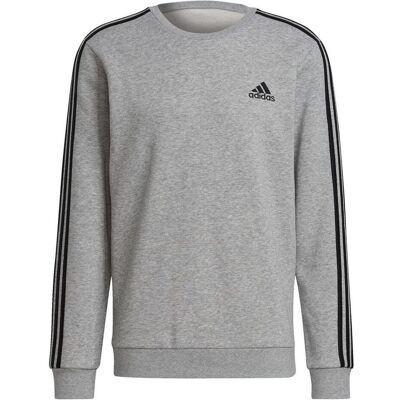 Adidas Herren, Pullover, Essentials Fleece 3-Streifen Sweatshirt, Grau, (XXL) Adidas Herren, Pullover, Essentials Fleece 3-Streifen Sweatshirt, Grau, (XXL)