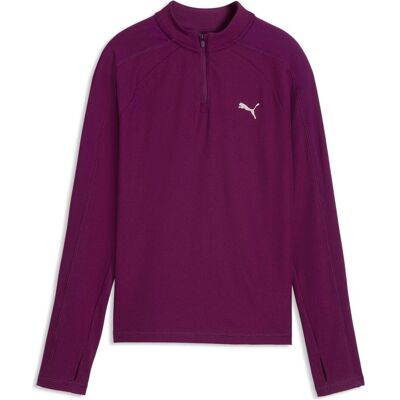 Puma Herren, Sportshirt, TAD ESS Slim Quarter-Zip Longsleeve Tee G (140), Pink, 140 Puma Herren, Sportshirt, TAD ESS Slim Quarter-Zip Longsleeve Tee G (140), Pink, 140