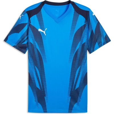 Puma Herren, Sportshirt, teamFINAL Graphic+ Jersey (M), Blau, Weiss, M Puma Herren, Sportshirt, teamFINAL Graphic+ Jersey (M), Blau, Weiss, M