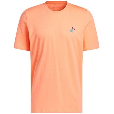Adidas Herren, Sportshirt, Lil Stripe Spring Break Grafik Kurzarm-Basketball-T-Shirt (L), Orange, L Adidas Herren, Sportshirt, Lil Stripe Spring Break Grafik Kurzarm-Basketball-T-Shirt (L), Orange, L