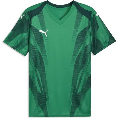 Puma Herren, Sportshirt, teamFINAL Graphic+ Jersey (M), Weiss, Grün, M Puma Herren, Sportshirt, teamFINAL Graphic+ Jersey (M), Weiss, Grün, M