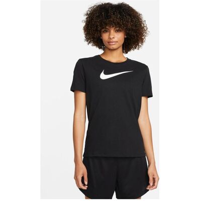 Nike, Damen, Sportshirt, Dri-Fit Swoosh Trainingsshirt Damen (S), Schwarz, S Nike, Damen, Sportshirt, Dri-Fit Swoosh Trainingsshirt Damen (S), Schwarz, S