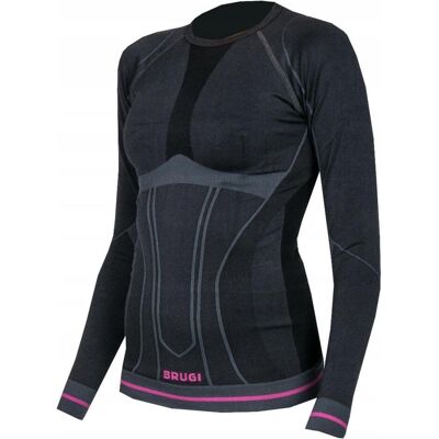 Brugi, Damen, Funktionsshirt, Thermoaktives T-Shirt (M, S), Schwarz, S, M Brugi, Damen, Funktionsshirt, Thermoaktives T-Shirt (M, S), Schwarz, S, M