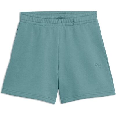 Puma Damen, Sporthose, ESS Logo High Waist Shorts TR G (176), Blau Puma Damen, Sporthose, ESS Logo High Waist Shorts TR G (176), Blau