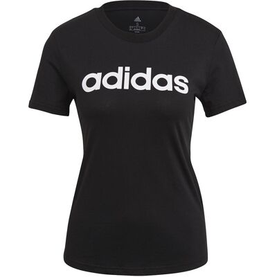 Adidas Damen, Sportshirt, Essentials Slim Logo Damen T-Shirt (S), Schwarz, S Adidas Damen, Sportshirt, Essentials Slim Logo Damen T-Shirt (S), Schwarz, S