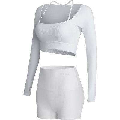 Yeaz Unisex Weiß CLUB LEVEL SET Sportbekleidung - Langarm Top Shorts Yeaz Unisex Weiß CLUB LEVEL SET Sportbekleidung - Langarm Top Shorts