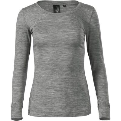 Malfini, Damen, Funktionsshirt, Premium Rise TShirt Merinowolle Langärmlig (M), Grau Malfini, Damen, Funktionsshirt, Premium Rise TShirt Merinowolle Langärmlig (M), Grau