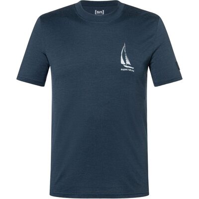 Super Natural, Herren, Shirts, Sailing Boat Bio Jersey Tee, Blau, (L) Super Natural, Herren, Shirts, Sailing Boat Bio Jersey Tee, Blau, (L)