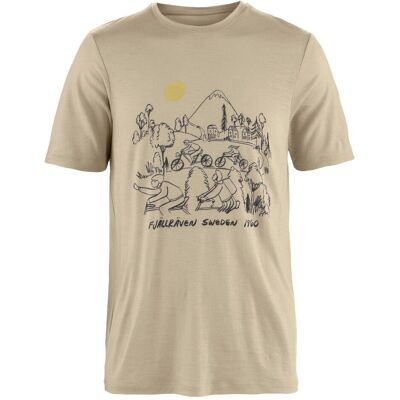 Fjällräven, Herren, Funktionsshirt, Hoja Lugnt Wool T-Shirt (M), Beige, M Fjällräven, Herren, Funktionsshirt, Hoja Lugnt Wool T-Shirt (M), Beige, M