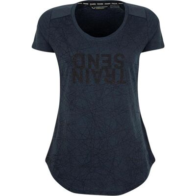 Salewa, Damen, Funktionsshirt, Alpine Hemp Print W Tee (M, XS), Blau, M, XS Salewa, Damen, Funktionsshirt, Alpine Hemp Print W Tee (M, XS), Blau, M, XS