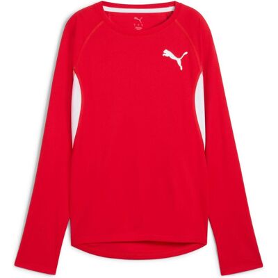 Puma Damen, Sportshirt, W CROSS THE LINE LS 3.0 (XS), Rot, XS Puma Damen, Sportshirt, W CROSS THE LINE LS 3.0 (XS), Rot, XS