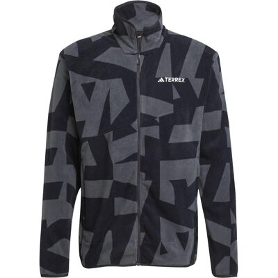 Adidas Herren, Outdoorjacken, Mt Aop Fz Fl Black/Carbon S (S), Schwarz, Blau, S Adidas Herren, Outdoorjacken, Mt Aop Fz Fl Black/Carbon S (S), Schwarz, Blau, S