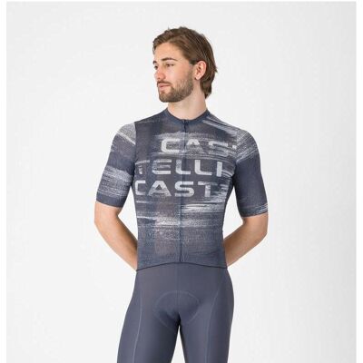 Castelli, Herren, Velotrikot, Stratus Logo Jersey (S), Weiss, Grau, Blau, S Castelli, Herren, Velotrikot, Stratus Logo Jersey (S), Weiss, Grau, Blau, S