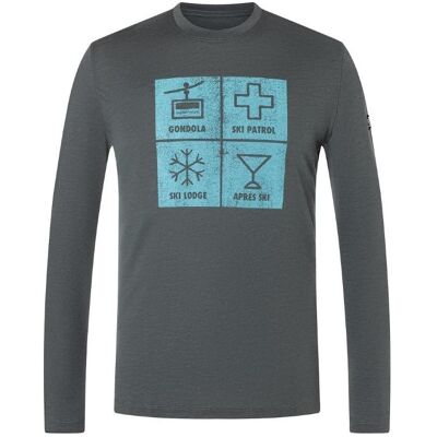 Super Natural, Herren, Sportshirt, Swiss Lodge (XXL), Grau, XXL Super Natural, Herren, Sportshirt, Swiss Lodge (XXL), Grau, XXL