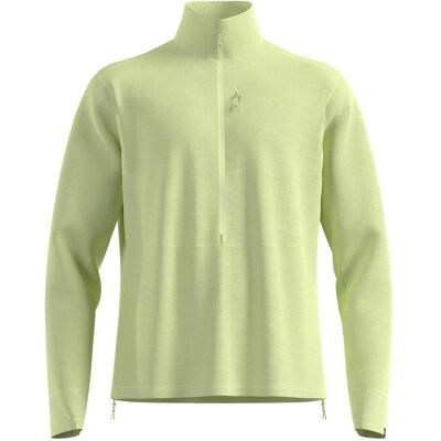 Odlo, Herren, Langlaufjacke, Mid Layer 1/2 Zip Grid Fleece (L), Grün, Grau, L Odlo, Herren, Langlaufjacke, Mid Layer 1/2 Zip Grid Fleece (L), Grün, Grau, L