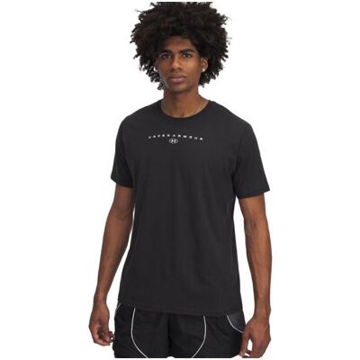 Under Armour, Herren, Sportshirt, T-Shirt mit gestapeltem Logo (M), Schwarz, M Under Armour, Herren, Sportshirt, T-Shirt mit gestapeltem Logo (M), Schwarz, M