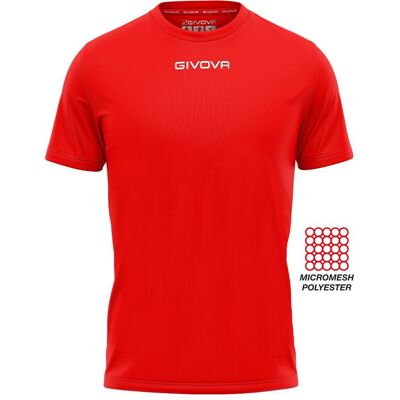 Givova, Herren, Sportshirt, One (3XS), Rot, 3XS Givova, Herren, Sportshirt, One (3XS), Rot, 3XS