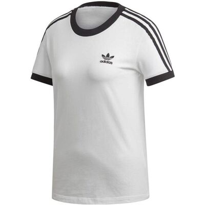 Adidas Damen, Sportshirt, 3-Stripes Tee ED7483 - 30 (30), Weiss, Schwarz, 30 Adidas Damen, Sportshirt, 3-Stripes Tee ED7483 - 30 (30), Weiss, Schwarz, 30