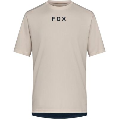 Fox, Herren, Velotrikot, Ranger SS Jersey Wordmark (M), Grau, Beige, M Fox, Herren, Velotrikot, Ranger SS Jersey Wordmark (M), Grau, Beige, M